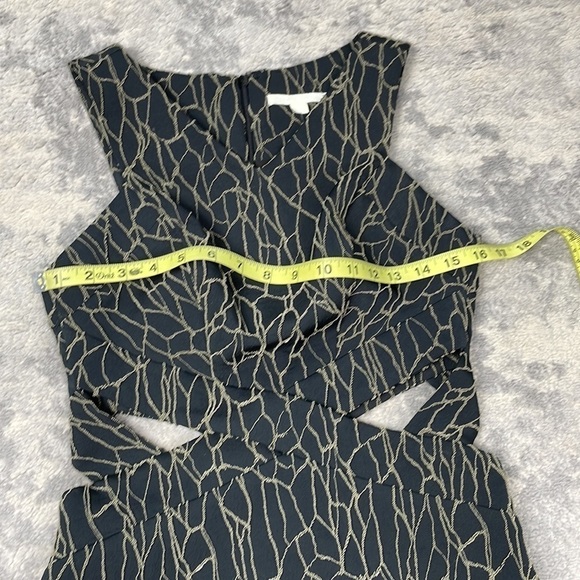 Jonathan Simkhai Black Caviar Side Cutout Midi Pencil Dress Cocktail Party Sz 0 - Picture 11 of 13